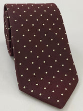 White Dots on Burgundy Pin-Dot Silk Tie EPDT-6